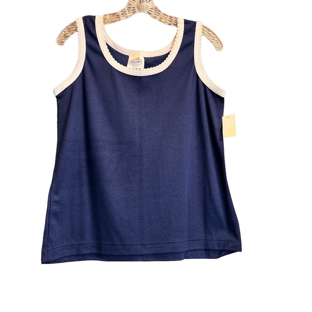 Vintage Newport Sportswear Sleeveless Racerback Tank Women's Large Blue